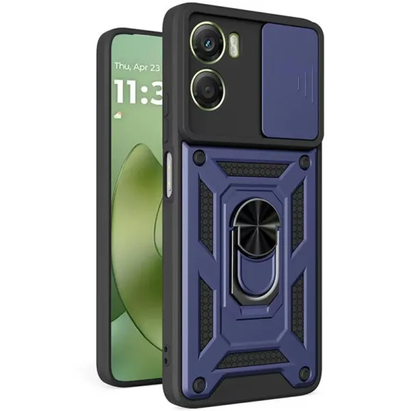 Чехол Ummi Camshield Serge Ring для Motorola Moto G05 / E15 — Синий — фото 2