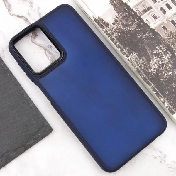 Чехол TPU+PC Lyon Frosted для Motorola Moto G14 — Темно-синий — фото 4 Чехол TPU+PC Lyon Frosted для Motorola Moto G14 — Темно-синий — фото 4