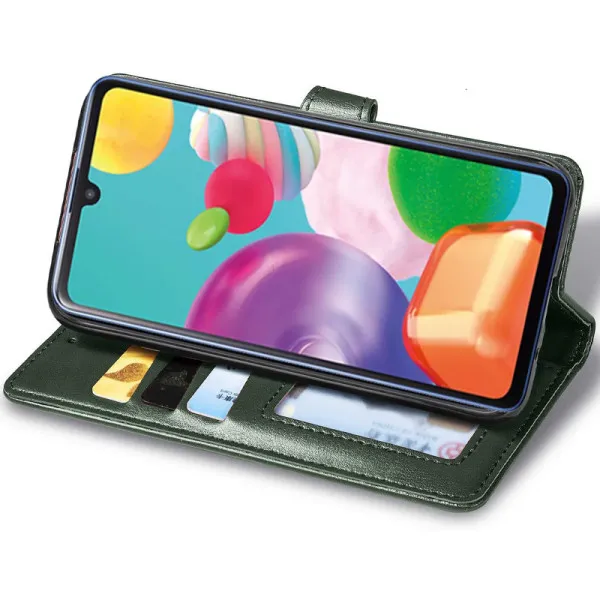 Кожаный чехол-книжка GETMAN Gallant (PU) для Motorola Moto G15 Power / G17 Power — Зеленый — фото 3 Кожаный чехол-книжка GETMAN Gallant (PU) для Motorola Moto G15 Power / G17 Power — Зеленый — фото 3