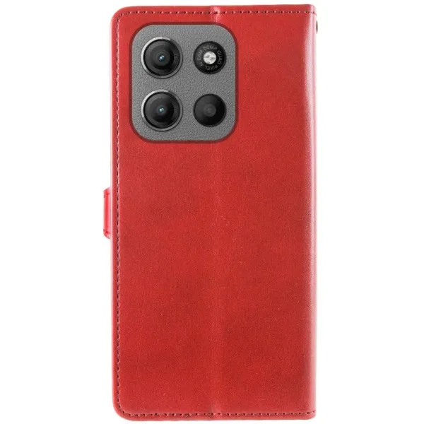 Кожаный чехол-книжка GETMAN Gallant (PU) для Motorola Moto G15 4G — Красный — фото 2 Кожаный чехол-книжка GETMAN Gallant (PU) для Motorola Moto G15 4G — Красный — фото 2