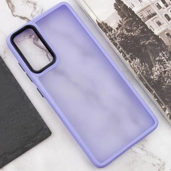 Чехол TPU+PC Lyon Frosted для Motorola Moto G24 / G04 / E14 — Фиолетовый — фото 4 Чехол TPU+PC Lyon Frosted для Motorola Moto G24 / G04 / E14 — Фиолетовый — фото 4