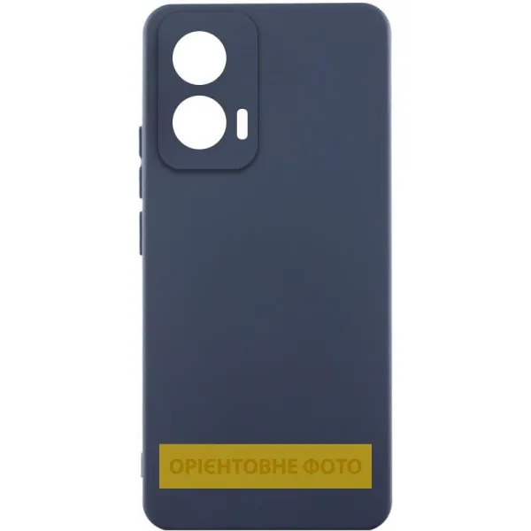 Чехол Silicone Cover Lakshmi Full Camera (AAA) для Motorola Moto G35 — Темно-синий — фото 1 Чехол Silicone Cover Lakshmi Full Camera (AAA) для Motorola Moto G35 — Темно-синий — фото 1
