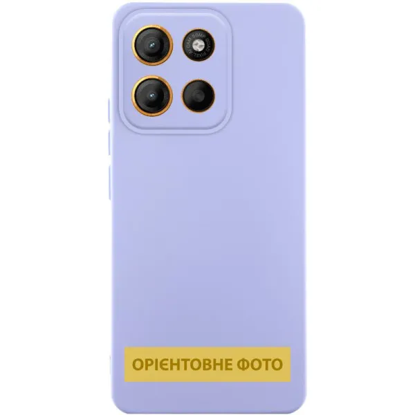 Чехол Silicone Cover Ummi Lakshmi Full Camera (AA) для Motorola Moto G35 — Сиреневый