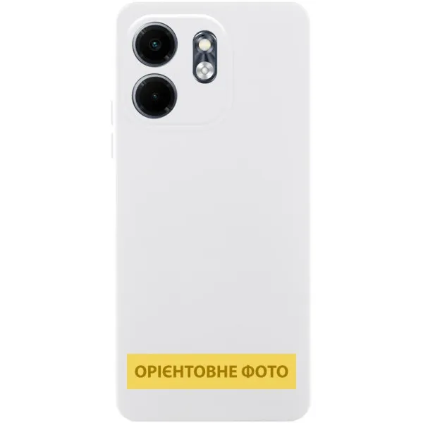 Чехол TPU GETMAN Liquid Silk Full Camera для Motorola Moto G55 5G — Белый
