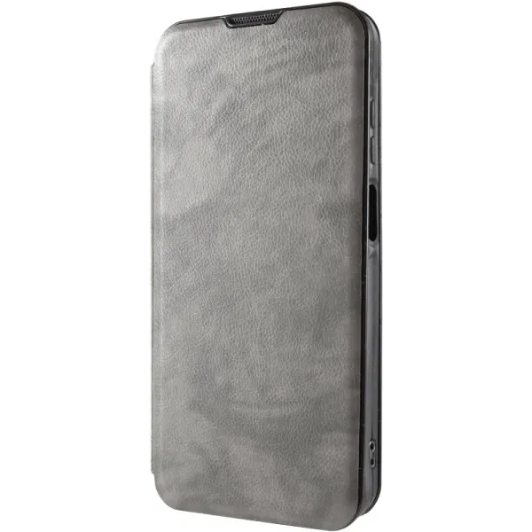 Кожаный чехол-книжка Belora для Motorola Moto G57 / G57 Power — Серый — фото 1 Кожаный чехол-книжка Belora для Motorola Moto G57 / G57 Power — Серый — фото 1