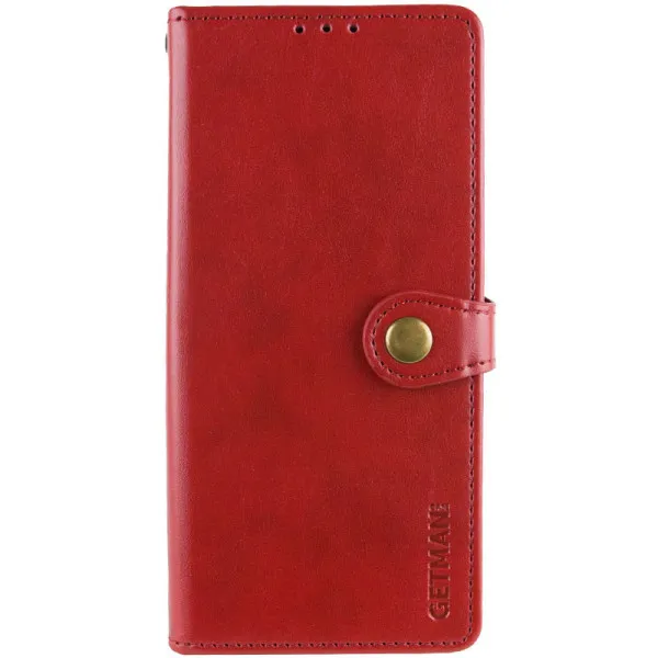 Кожаный чехол-книжка GETMAN Gallant (PU) для Motorola Moto G57 / G57 Power — Красный — фото 1 Кожаный чехол-книжка GETMAN Gallant (PU) для Motorola Moto G57 / G57 Power — Красный — фото 1