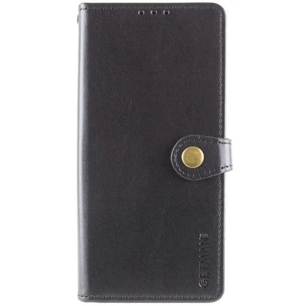 Кожаный чехол-книжка GETMAN Gallant (PU) для Motorola Moto G87 5G — Черный — фото 1