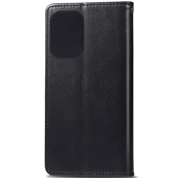 Кожаный чехол-книжка GETMAN Gallant (PU) для Motorola Moto G87 5G — Черный — фото 3