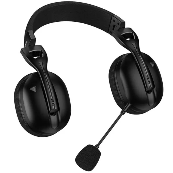 Накладні бездротові навушники Hoco W114 Magic (Bluetooth+3.5mm+2.4G) — Чорний — фото 4