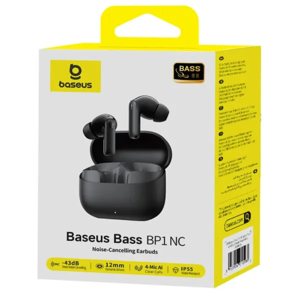 Бездротові TWS навушники Baseus Bass BP1 ANC+ENC (App) (A00107) — Чорний — фото 5