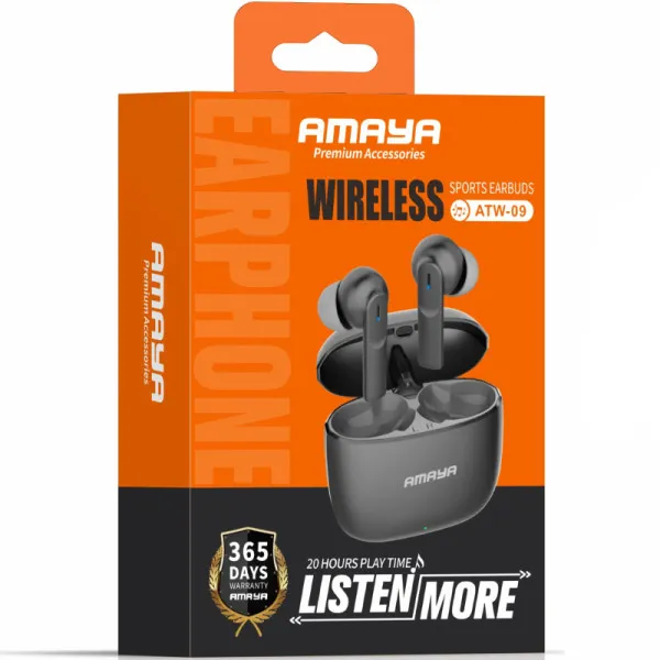 Бездротові TWS навушники Amaya ATW-09 Metal case — Сірий — фото 2