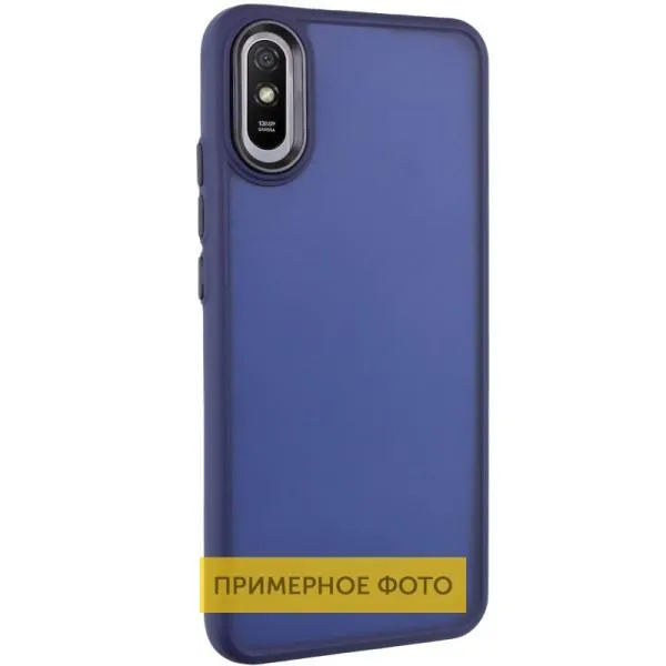 Чехол TPU+PC Lyon Frosted для Oppo A60 4G — Темно-синий — фото 1