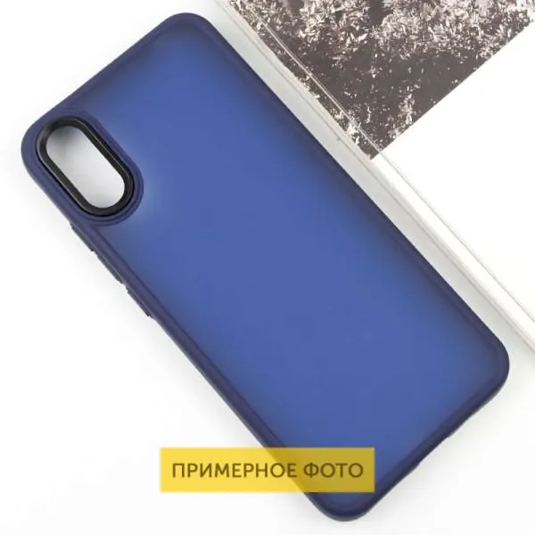 Чехол TPU+PC Lyon Frosted для Oppo A60 4G — Темно-синий — фото 2