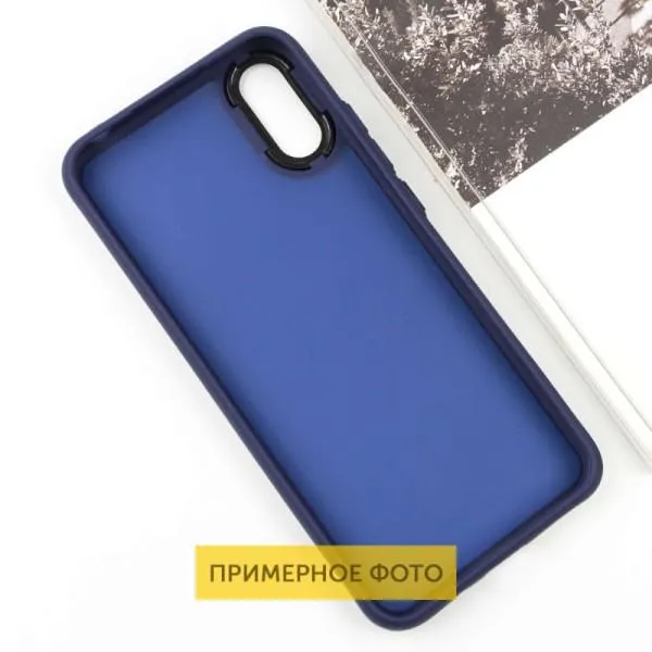 Чехол TPU+PC Lyon Frosted для Oppo A60 4G — Темно-синий — фото 3