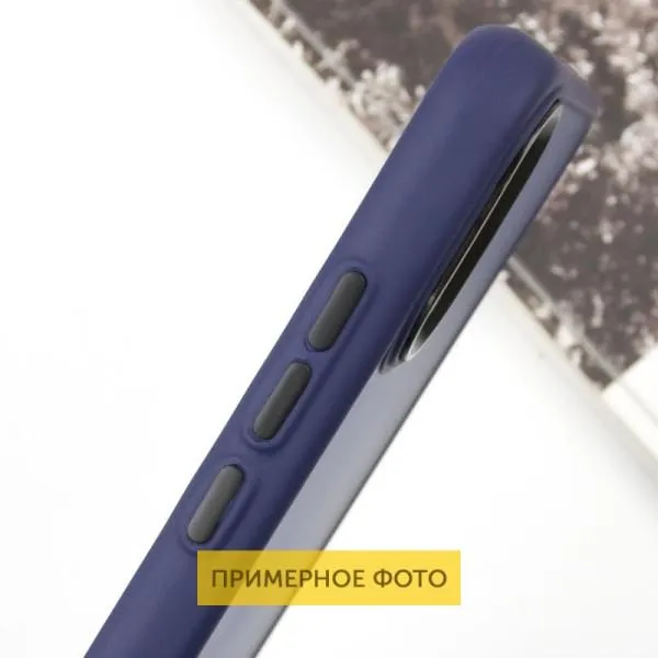Чехол TPU+PC Lyon Frosted для Oppo A60 4G — Темно-синий — фото 4