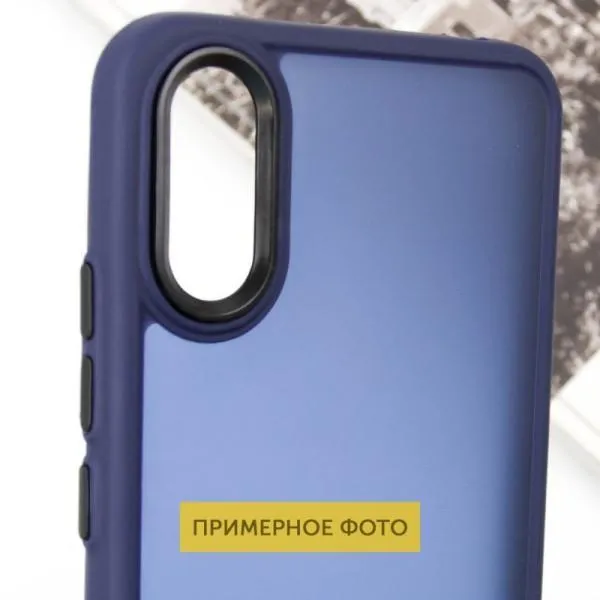Чехол TPU+PC Lyon Frosted для Oppo A60 4G — Темно-синий — фото 5
