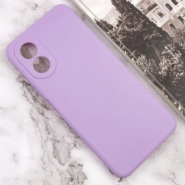 Силиконовый чехол Candy Full Camera для Oppo A78 4G — Сиреневый — фото 2