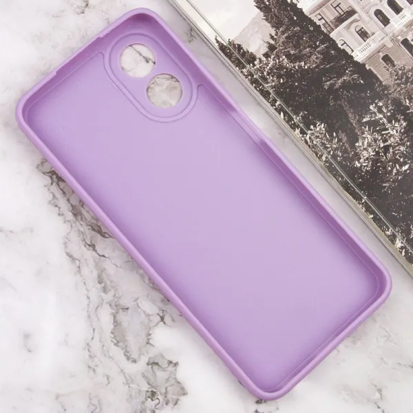 Силиконовый чехол Candy Full Camera для Oppo A78 4G — Сиреневый — фото 3