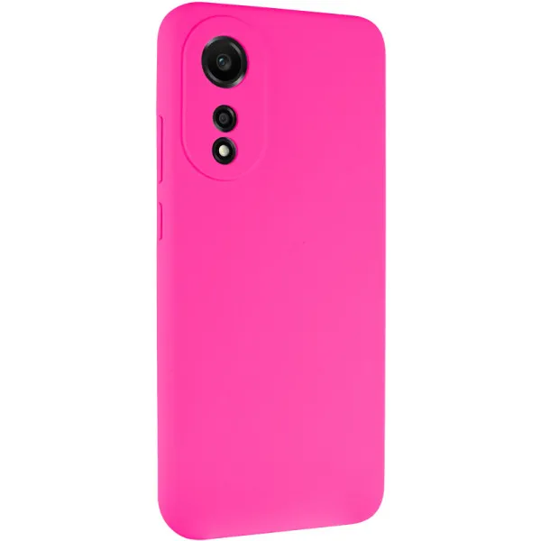 Чехол Silicone Cover Lakshmi Full Camera (AAA) для Oppo A78 4G — Розовый — фото 1