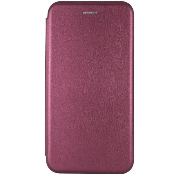 Кожаный чехол-книжка Classy для Realme C63 4G — Бордовый — фото 1