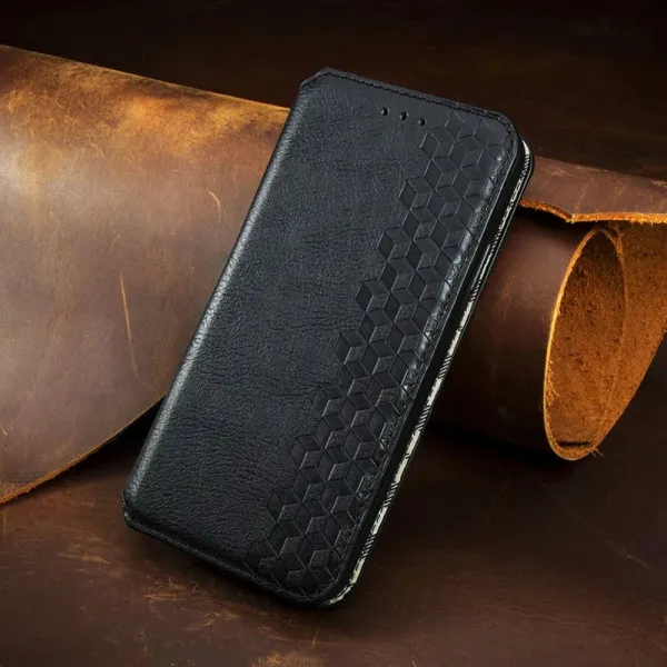 Шкіряний чохол-книжка GETMAN Cubic (PU) для Xiaomi Redmi 9C — Чорний — фото 2 Шкіряний чохол-книжка GETMAN Cubic (PU) для Xiaomi Redmi 9C — Чорний — фото 2