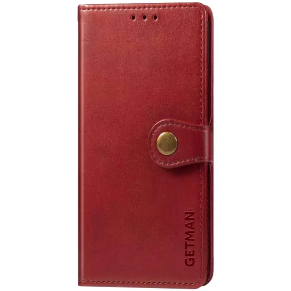 Кожаный чехол-книжка GETMAN Gallant (PU) для Xiaomi Redmi 9C — Красный — фото 1 Кожаный чехол-книжка GETMAN Gallant (PU) для Xiaomi Redmi 9C — Красный — фото 1