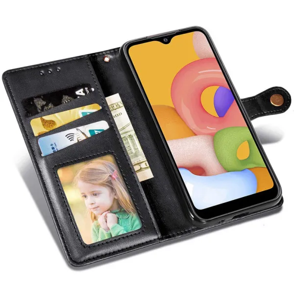 Кожаный чехол-книжка GETMAN Gallant (PU) для Xiaomi Redmi 9C — Черный — фото 3 Кожаный чехол-книжка GETMAN Gallant (PU) для Xiaomi Redmi 9C — Черный — фото 3