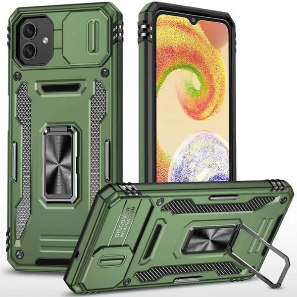 Ударостійкий чохол Camshield Army Ring для Samsung Galaxy A06 — Оливковий