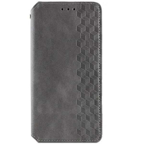 Кожаный чехол-книжка GETMAN Cubic (PU) для Samsung Galaxy A06 — Серый — фото 4