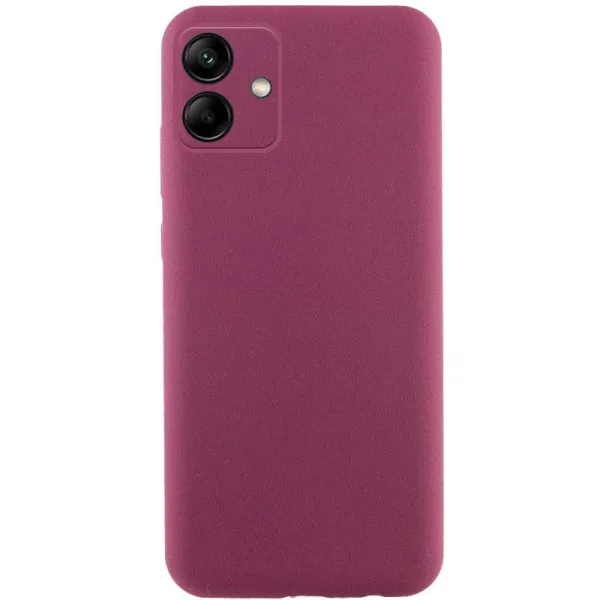 Чехол TPU GETMAN Liquid Silk Full Camera для Samsung Galaxy A06 — Бордовый — фото 1