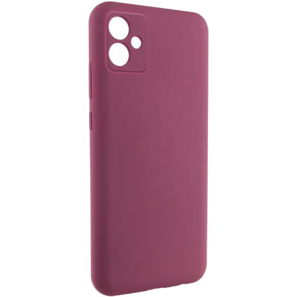 Чехол TPU GETMAN Liquid Silk Full Camera для Samsung Galaxy A06 — Бордовый — фото 2