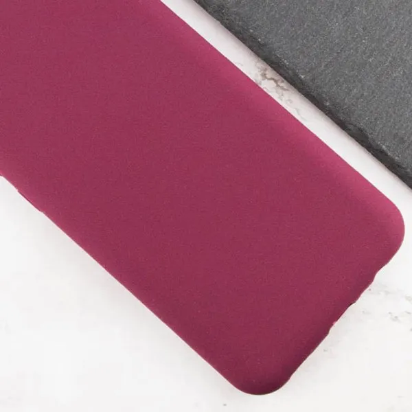 Чехол TPU GETMAN Liquid Silk Full Camera для Samsung Galaxy A06 — Бордовый — фото 4