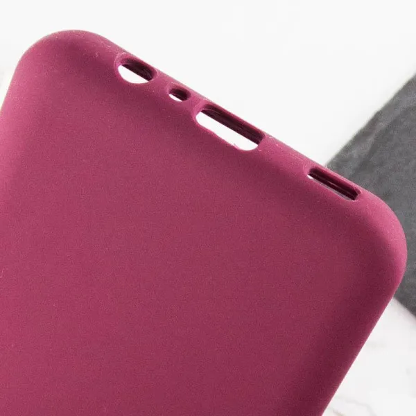Чехол TPU GETMAN Liquid Silk Full Camera для Samsung Galaxy A06 — Бордовый — фото 5