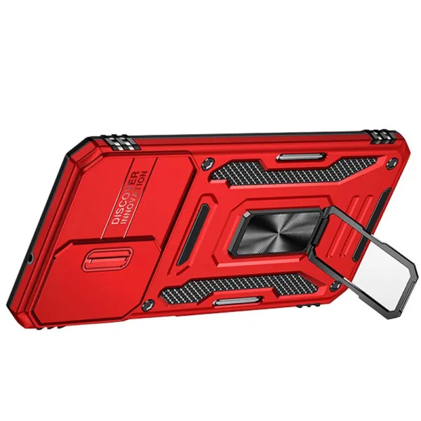 Ударопрочный чехол Camshield Army Ring для Samsung Galaxy A13 4G / A04s — Красный — фото 4