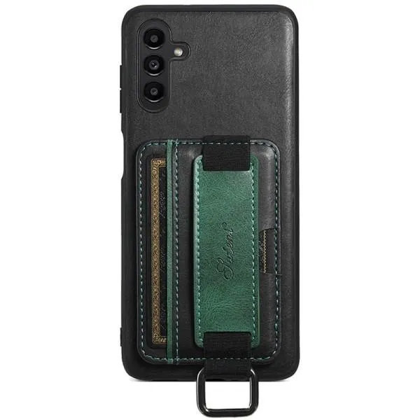 Кожаный чехол Wallet case and straps для Samsung Galaxy A14 4G/5G — Черный — фото 1