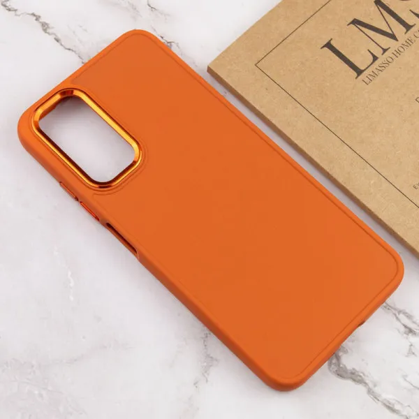 TPU чехол Bonbon Metal Style для Samsung Galaxy A14 4G/5G — Оранжевый — фото 4