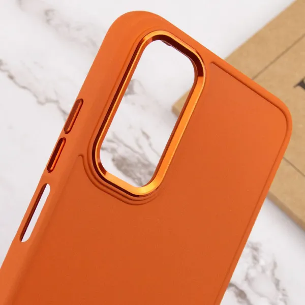 TPU чехол Bonbon Metal Style для Samsung Galaxy A14 4G/5G — Оранжевый — фото 5