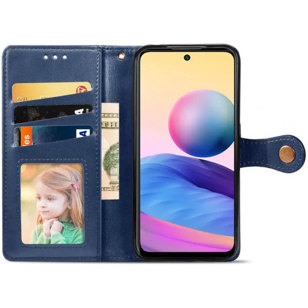 Кожаный чехол-книжка GETMAN Gallant (PU) для Samsung Galaxy A15 4G/5G / M15 5G — Синий — фото 4 Кожаный чехол-книжка GETMAN Gallant (PU) для Samsung Galaxy A15 4G/5G / M15 5G — Синий — фото 4