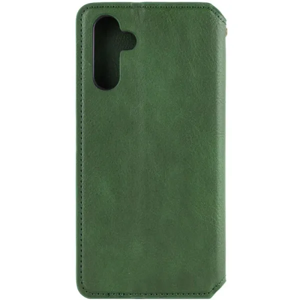 Кожаный чехол-книжка GETMAN Cubic (PU) для Samsung Galaxy A18 / A17 — Зеленый — фото 4 Кожаный чехол-книжка GETMAN Cubic (PU) для Samsung Galaxy A18 / A17 — Зеленый — фото 4