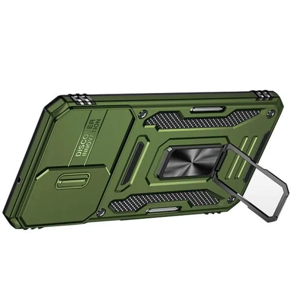 Ударопрочный чехол Camshield Army Ring для Samsung Galaxy A23 4G — Оливковый — фото 2