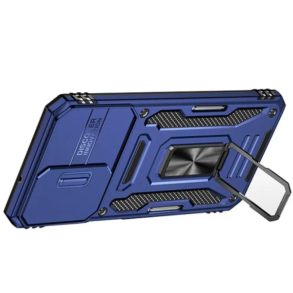 Ударопрочный чехол Camshield Army Ring для Samsung Galaxy A23 4G — Синий — фото 3