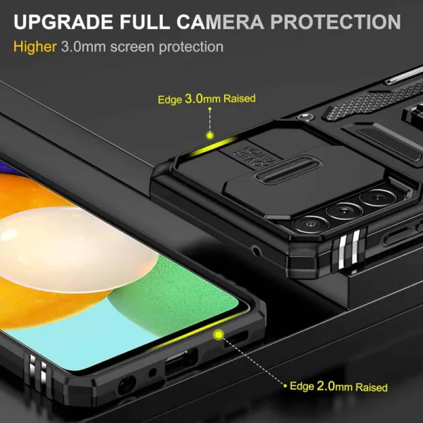 Ударостійкий чохол Camshield Army Ring для Samsung Galaxy A23 4G — Чорний — фото 2