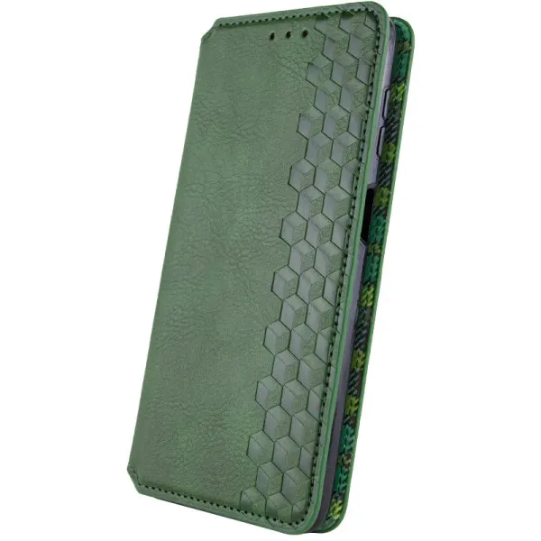 Шкіряний чохол-книжка GETMAN Cubic (PU) для Samsung Galaxy A24 4G — Зелений — фото 4 Шкіряний чохол-книжка GETMAN Cubic (PU) для Samsung Galaxy A24 4G — Зелений — фото 4