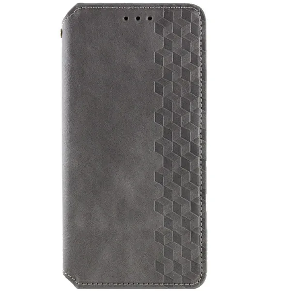 Кожаный чехол-книжка GETMAN Cubic (PU) для Samsung Galaxy A24 4G — Серый — фото 1 Кожаный чехол-книжка GETMAN Cubic (PU) для Samsung Galaxy A24 4G — Серый — фото 1