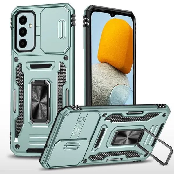 Ударопрочный чехол Camshield Army Ring для Samsung Galaxy A25 5G — Зеленый — фото 1
