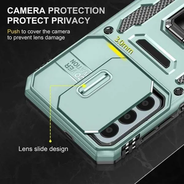 Ударопрочный чехол Camshield Army Ring для Samsung Galaxy A25 5G — Зеленый — фото 2