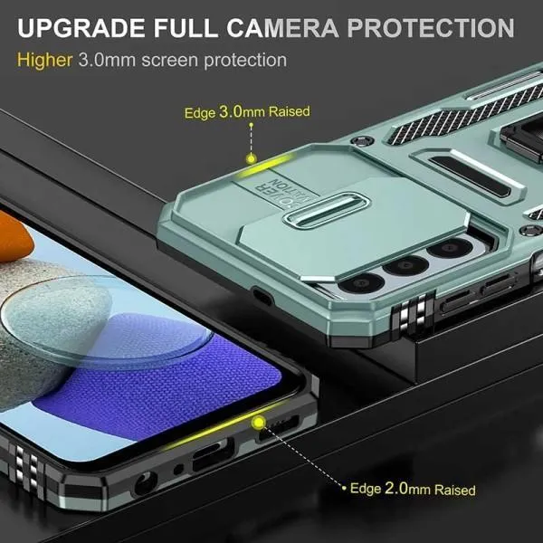Ударопрочный чехол Camshield Army Ring для Samsung Galaxy A25 5G — Зеленый — фото 3