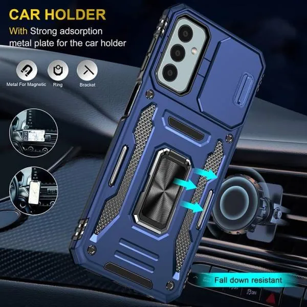 Ударопрочный чехол Camshield Army Ring для Samsung Galaxy A25 5G — Синий — фото 2