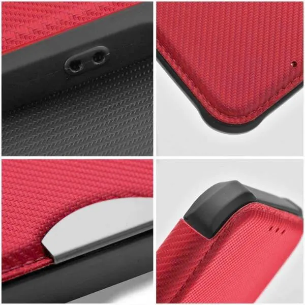 Кожаный чехол-книжка GETMAN Razor (PU) для Samsung Galaxy A25 5G — Красный — фото 4 Кожаный чехол-книжка GETMAN Razor (PU) для Samsung Galaxy A25 5G — Красный — фото 4