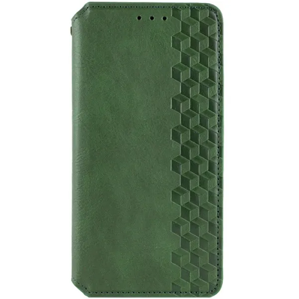 Кожаный чехол-книжка GETMAN Cubic (PU) для Samsung Galaxy A27 — Зеленый — фото 1